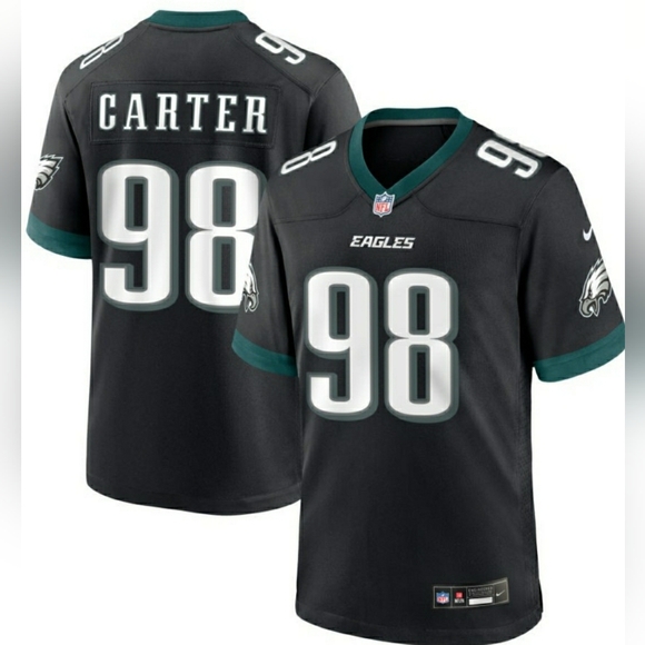 New! Jalen Carter Philadelphia Eagles Black Alt Game Football Jersey XL - Picture 1 of 3
